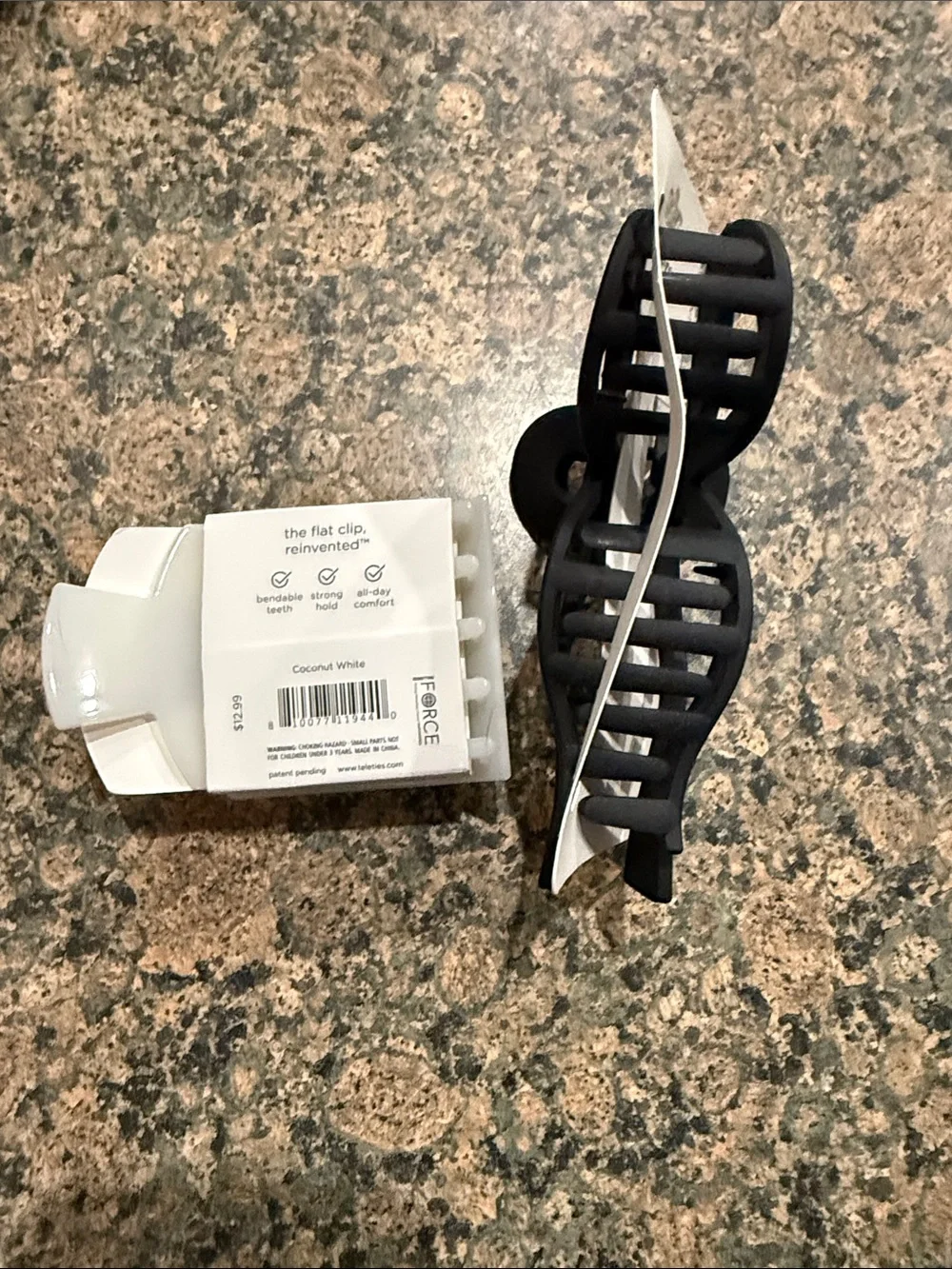 Nip White Claw Clip & Black Bow Claw Organizer Set - Hair claw